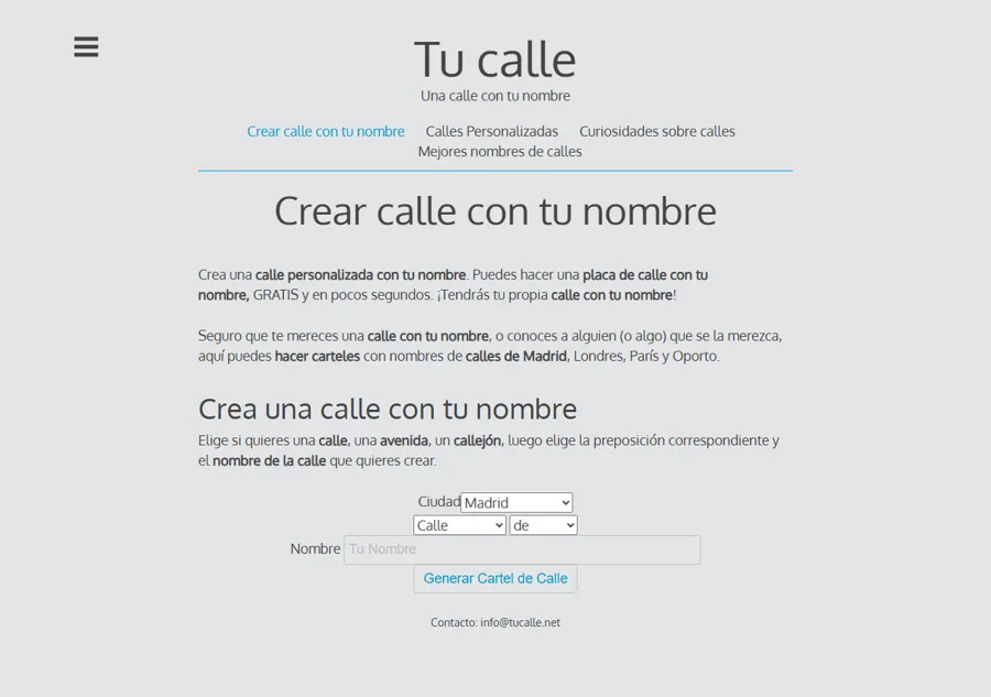 Captura de 2014: rediseño en blanco sobre WordPress